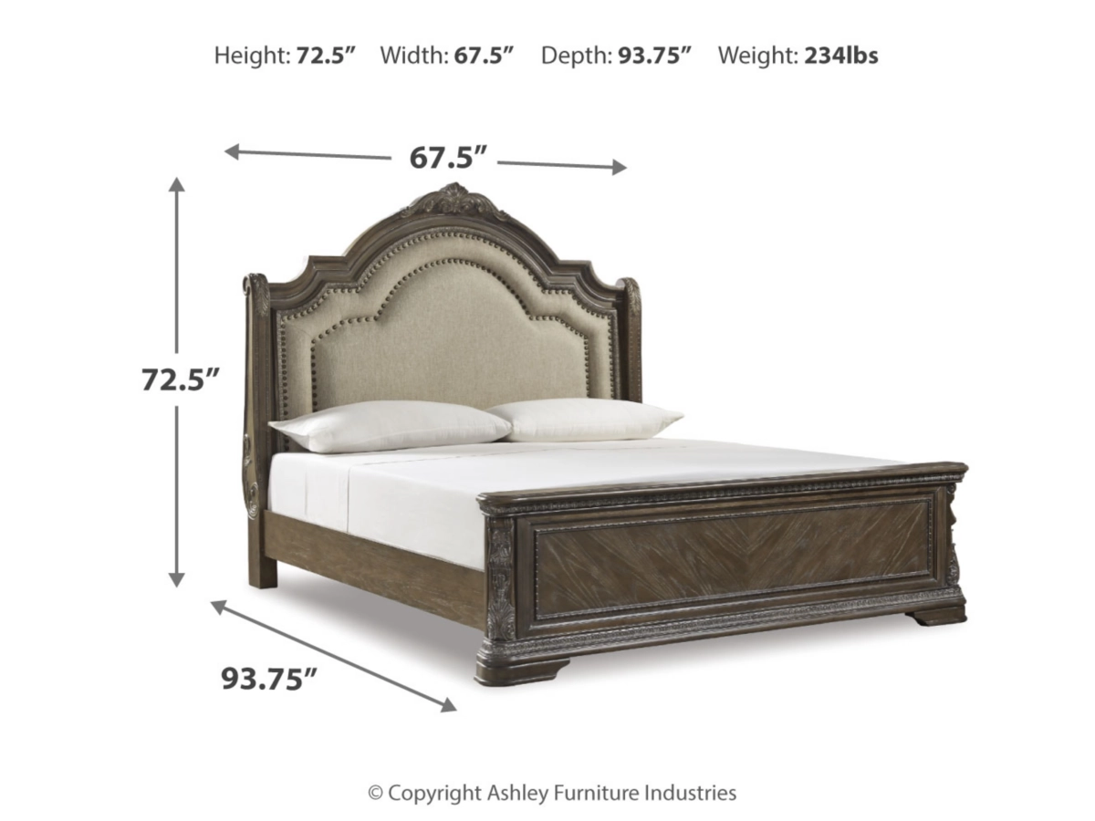 Charmond Queen Upholstered Sleigh Bed - Gallery Image 5